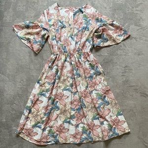 Floral Midi Dress S